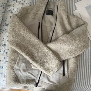 NWOT FIGS Sherpa On Shift Jacket in Bone, XS